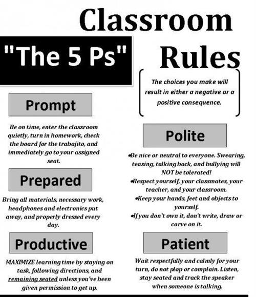 classroom rules